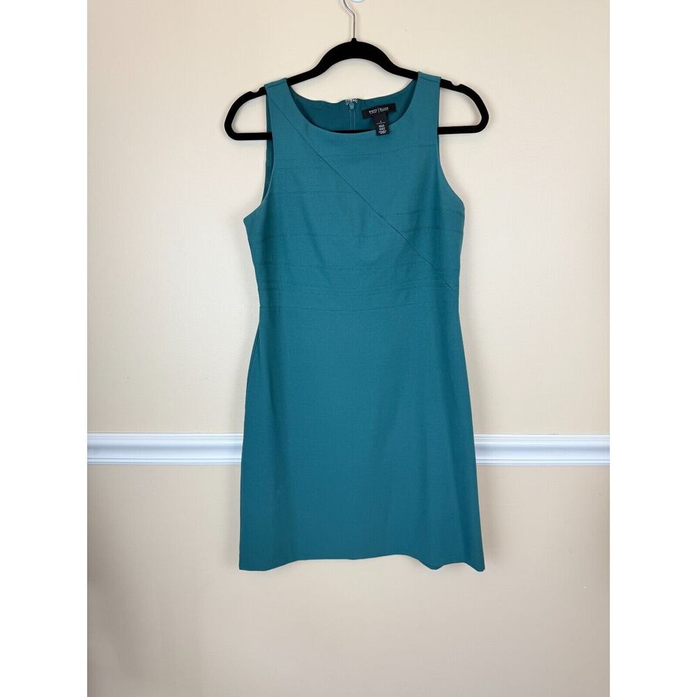 White House Black Market Sheath Dress 6 Green lined